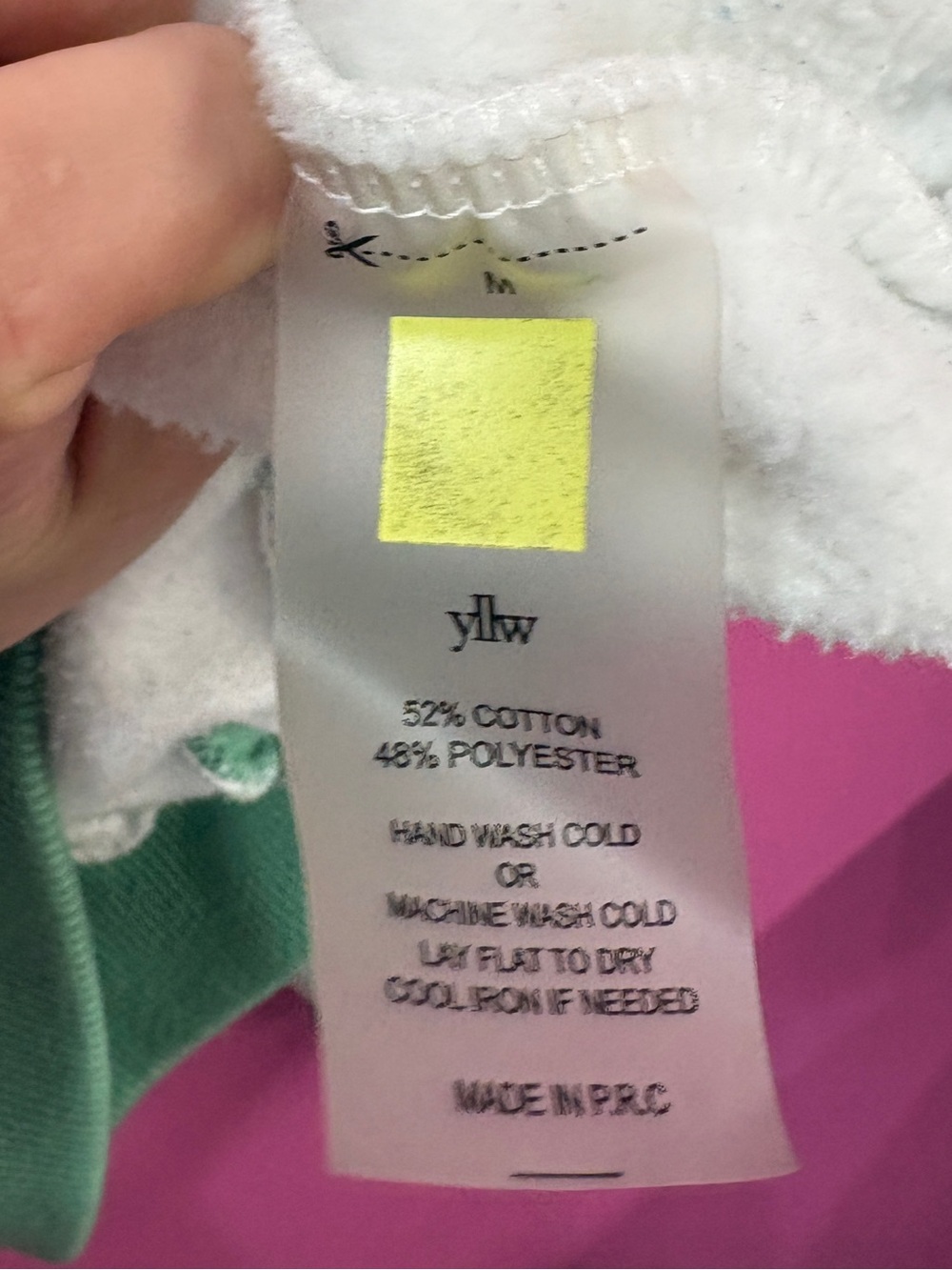 Yellow The Label Let's Go For A Walk Sweatshirt In White / Green - Picture 5 of 6